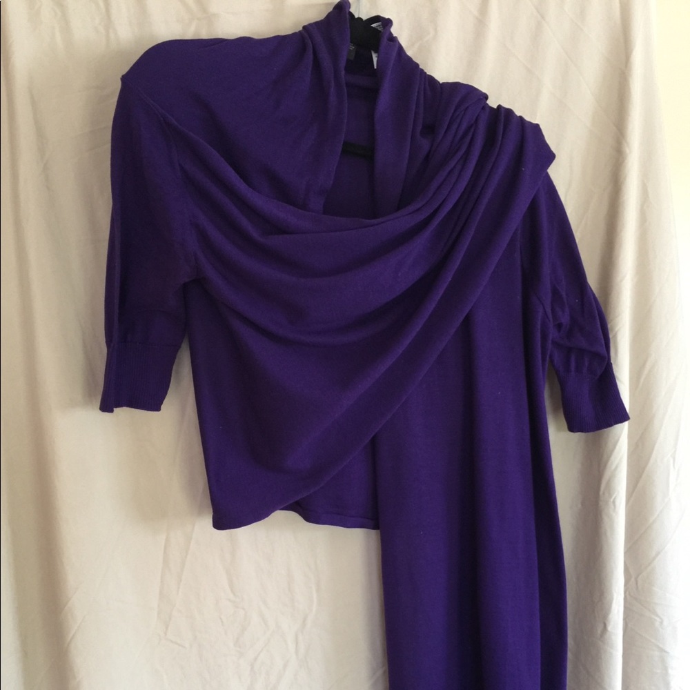 On Sale-Context Purple Wrap Cardigan